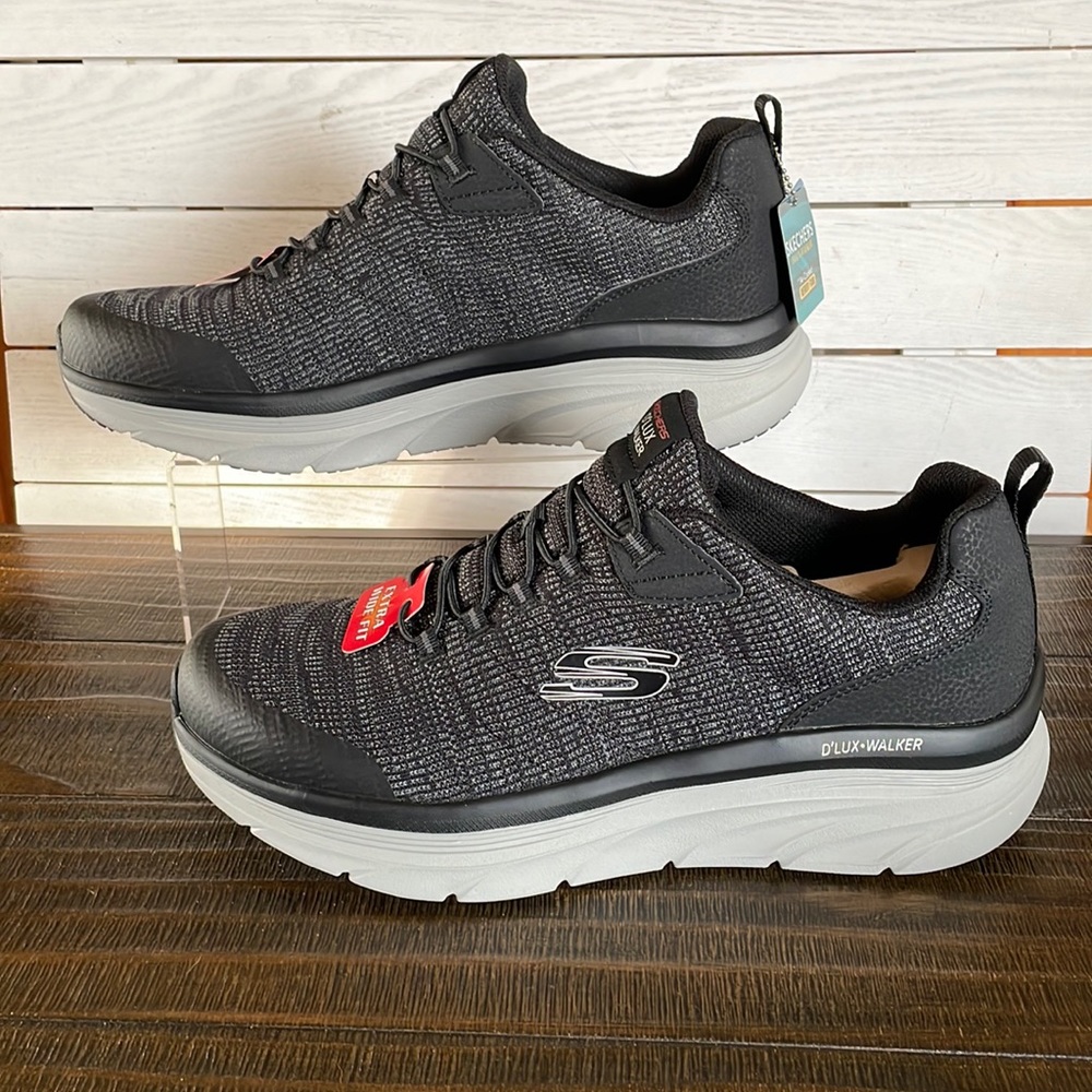 Skechers D”Lux Walker, size 13 extra wide fit, black